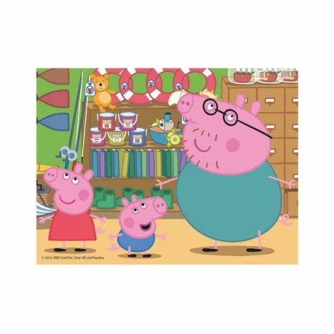 Dino Dřevěné licenční kostky 12 ks - Peppa Pig ~ 5