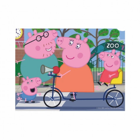 Dino Dřevěné licenční kostky 12 ks - Peppa Pig ~ 7