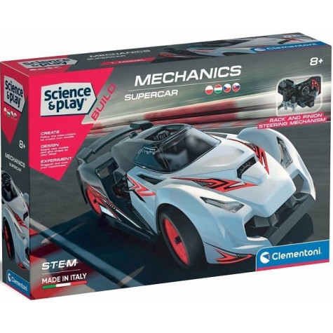 CLEMENTONI Science&Play Mechanická laboratoř: Závodní auto Supercar ~ 1