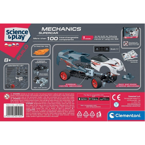 CLEMENTONI Science&Play Mechanická laboratoř: Závodní auto Supercar ~ 5