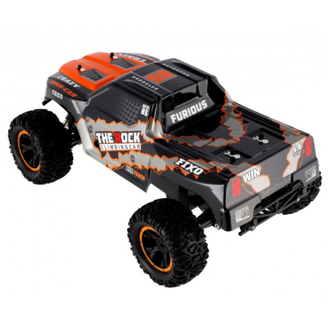 Auto RC terénní oranžové 39cm plast 2,4GHz na baterie + dobíjecí pack ~ 7